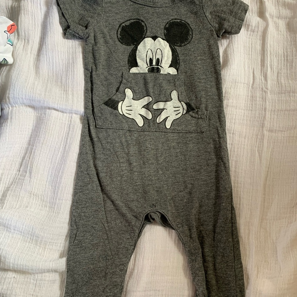 Disney Mickey Mouse Gray Kids One Piece